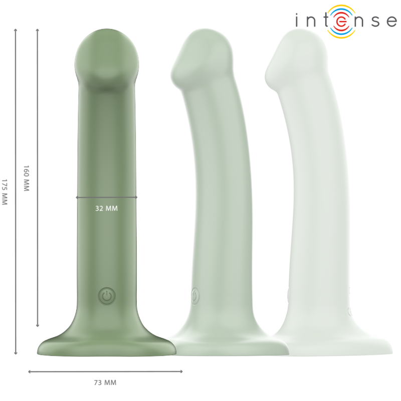 Vibrador Becca Intenso com Ventosa, 10 Vibrações, Verde, Comando