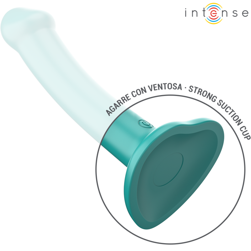 Katie Vibrador Intenso com Ventosa, 10 Vibrações, Azul, Comando
