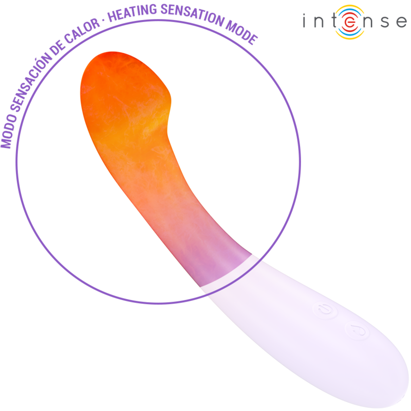 INTENSE - BECKY VIBRATOR 19 CM AQUECÍVEL 7 VIBRAÇÕES ROXO