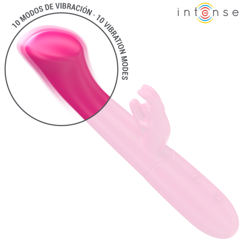 INTENSE - VIBRADOR JULIETA RABBIT 18,6 CM 10 VIBRAÇÕES ROSA