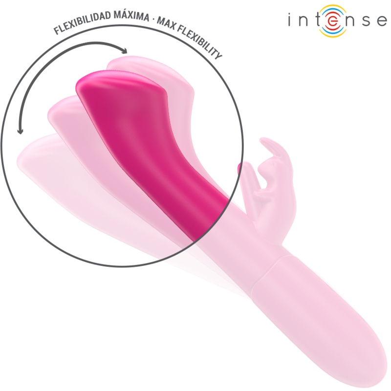 INTENSE - VIBRADOR JULIETA RABBIT 18,6 CM 10 VIBRAÇÕES ROSA