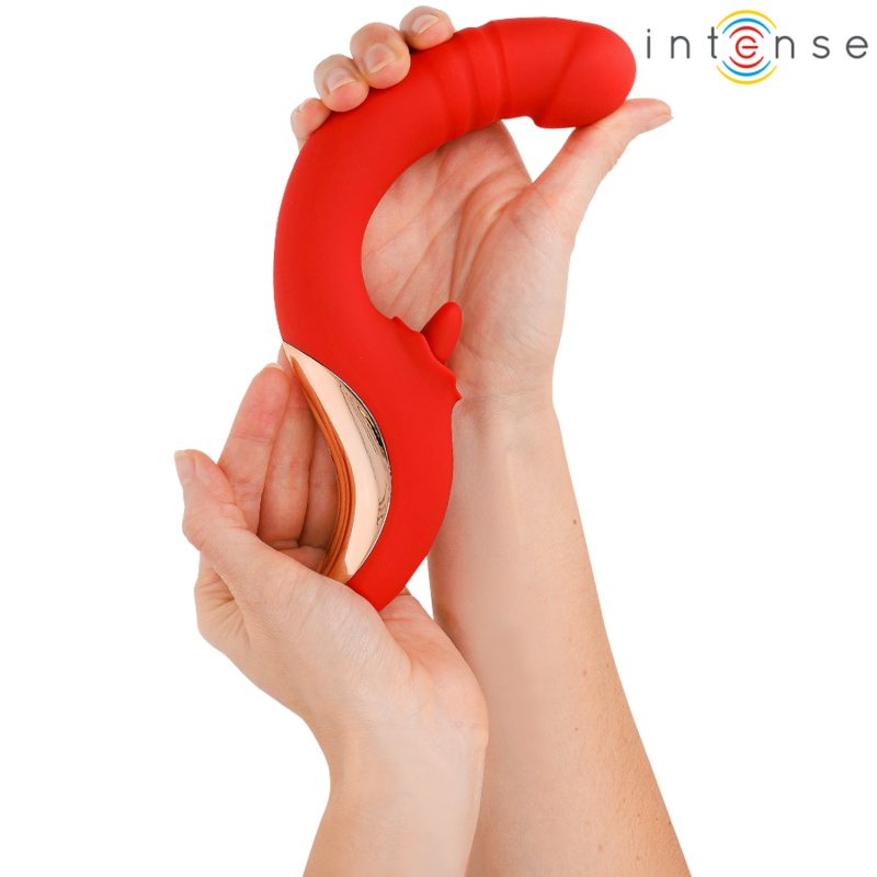 INTENSE - PAULINA VIBRADOR Y ESTIMULADOR EN FORMA DE U ROJO
