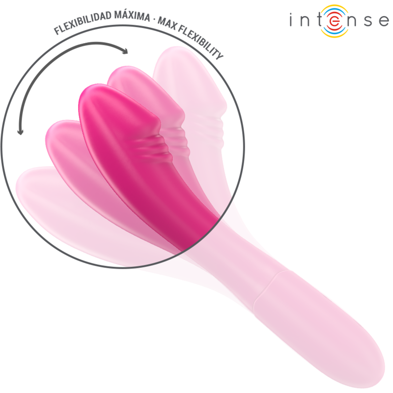 INTENSE - VIBRADOR BELINDA 19 CM FLEXIBLE 10 VIBRACIONES ROSA