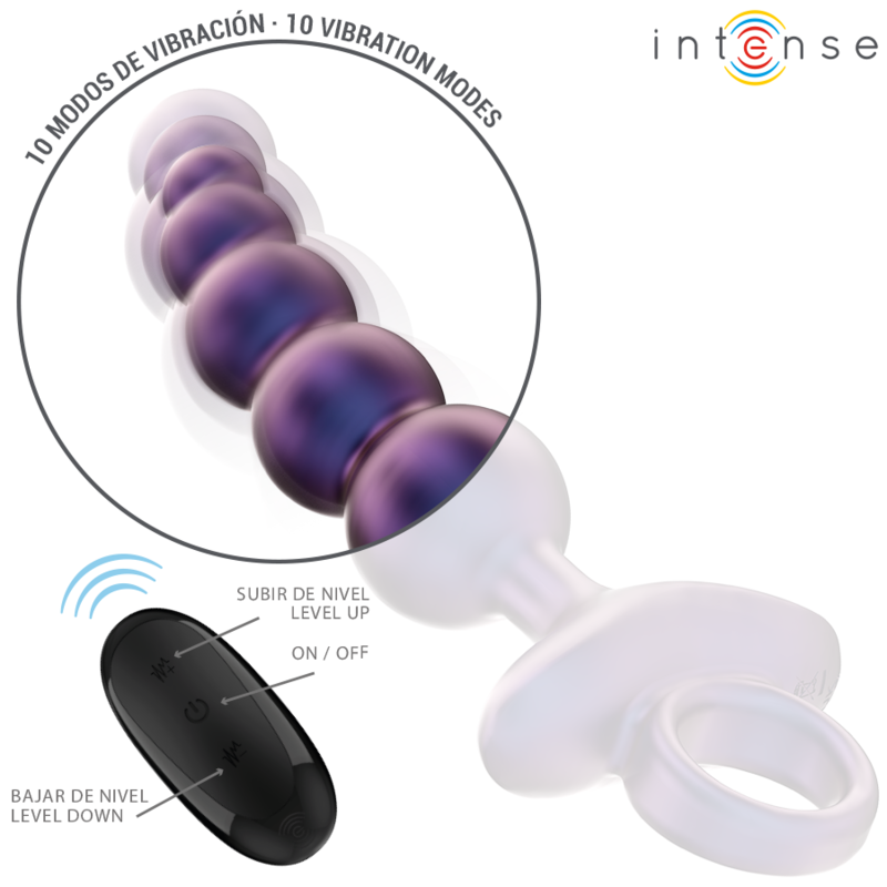 INTENSE - PLUG ANAL VIBRADOR TITO MODELO 3 CONTROL REMOTO
