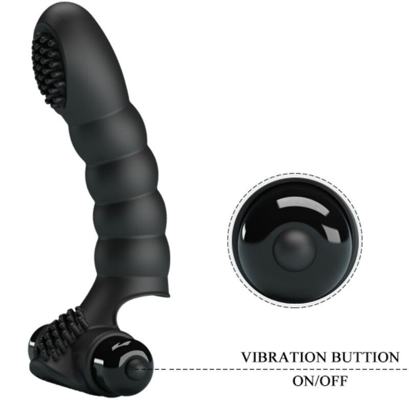 PRETTY LOVE - ALEXANDER FINGER VIBRATOR 10 VIBRATIONS BLACK
