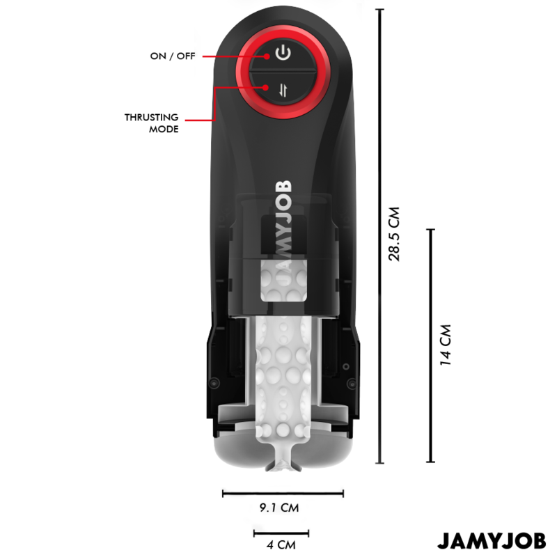 JAMYJOB - MASTURBADOR VAGINAL AUTOMÁTICO DE GRAVEDAD 5 MODOS DE EMPUJE Y EFECTOS DE SONIDO