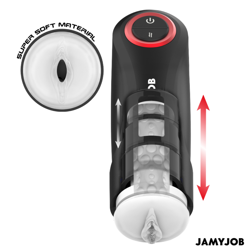 JAMYJOB - MASTURBADOR VAGINAL AUTOMÁTICO DE GRAVEDAD 5 MODOS DE EMPUJE Y EFECTOS DE SONIDO