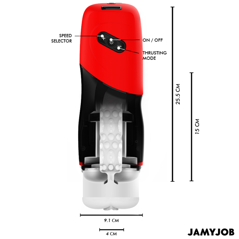 JAMYJOB - XPEED MASTURBADOR VAGINAL AUTOMÁTICO COM 5 MODOS DE IMPULSÃO E EFEITO SONORO