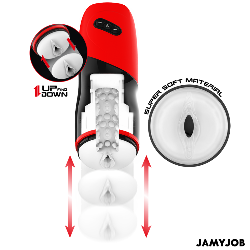 JAMYJOB - XPEED MASTURBADOR VAGINAL AUTOMÁTICO COM 5 MODOS DE IMPULSÃO E EFEITO SONORO