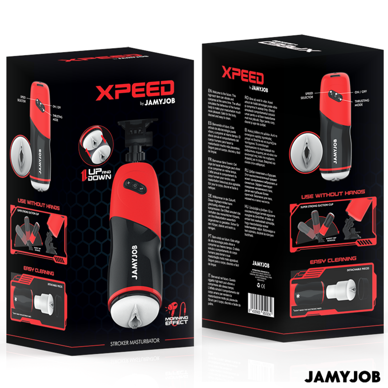 JAMYJOB - XPEED MASTURBADOR VAGINAL AUTOMÁTICO COM 5 MODOS DE IMPULSÃO E EFEITO SONORO