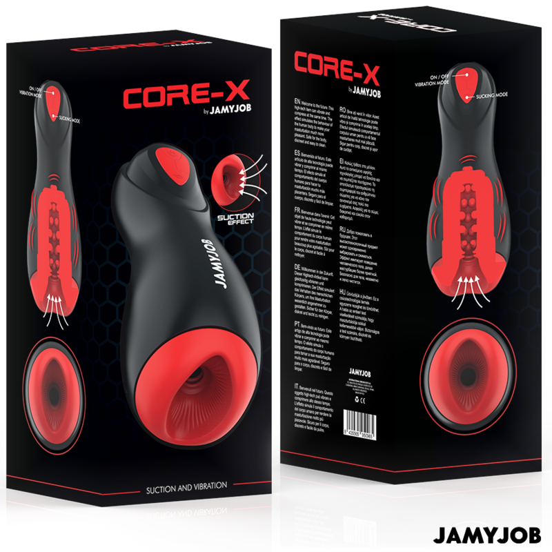 JAMYJOB - CORE-X MASTURBADOR AUTOMÁTICO COM 5 MODOS DE ASPIRAÇÃO E VIBRAÇÃO