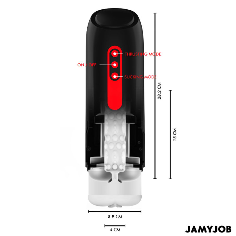 JAMYJOB - MASTURBADOR DE VAGINA AUTOMÁTICO PHANTOM 5 MODOS ONDAS ESTIMULANTES Y EMPUJE