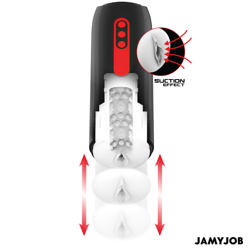 JAMYJOB - MASTURBADOR DE VAGINA AUTOMÁTICO PHANTOM 5 MODOS ONDAS ESTIMULANTES Y EMPUJE