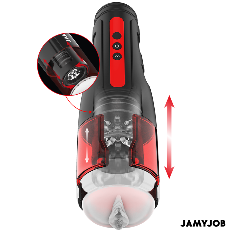 JAMYJOB - MASTURBADOR VAGINAL AUTOMÁTICO CYCLONE 10 MODOS DE ROTACIÓN Y EMPUJE