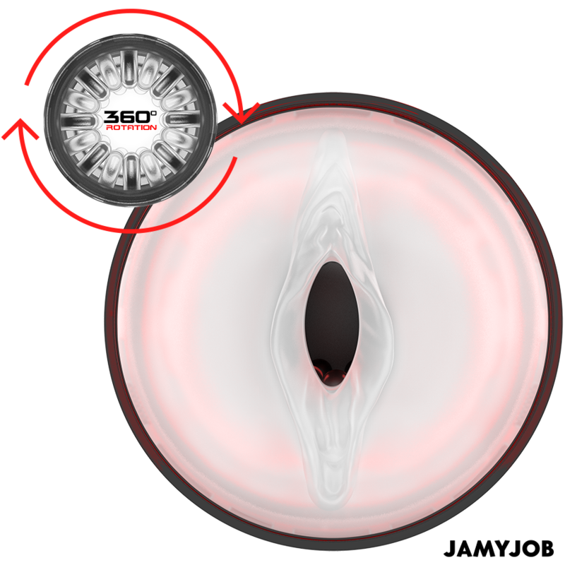 JAMYJOB - MASTURBADOR VAGINAL AUTOMÁTICO CYCLONE COM 10 MODOS DE ROTAÇÃO E IMPULSO