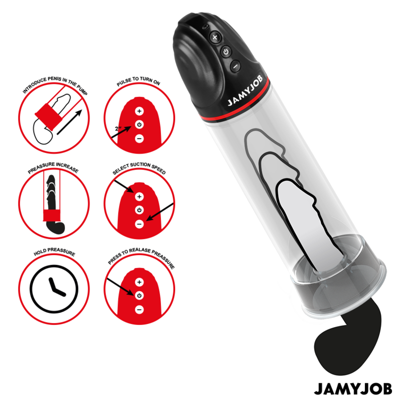 JAMYJOB - BOMBA AUTOMÁTICA XPAND 3 NIVELES DE ONDAS ESTIMULANTES GRIS