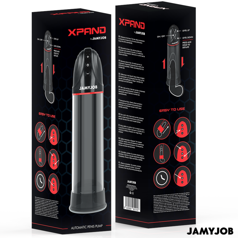 JAMYJOB - BOMBA AUTOMÁTICA XPAND 3 NIVELES DE ONDAS ESTIMULANTES GRIS