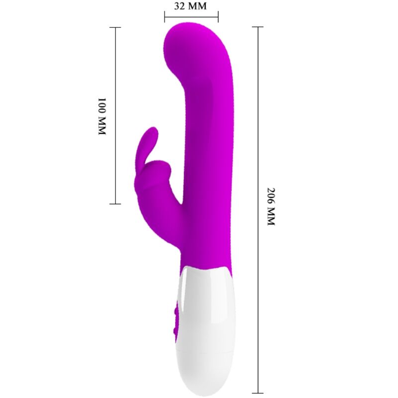 PRETTY LOVE - VIBRADOR CENTAUR RABBIT COM 30 MODOS DE VIBRAÇÃO ROXO