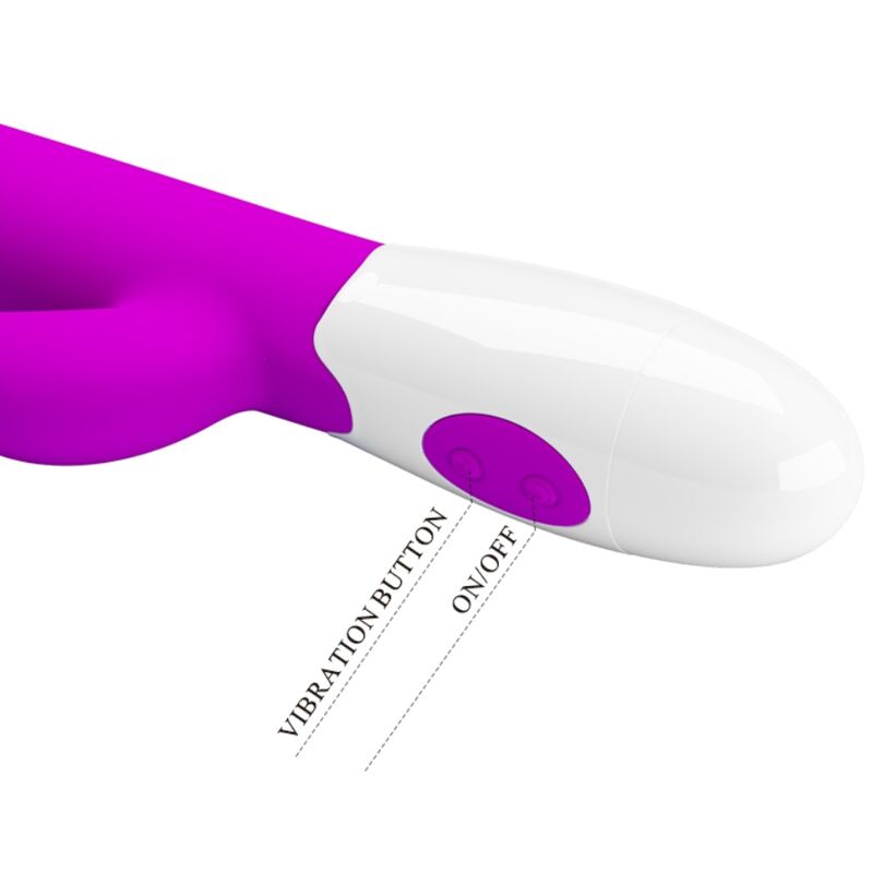 PRETTY LOVE - VIBRADOR CENTAUR RABBIT COM 30 MODOS DE VIBRAÇÃO ROXO