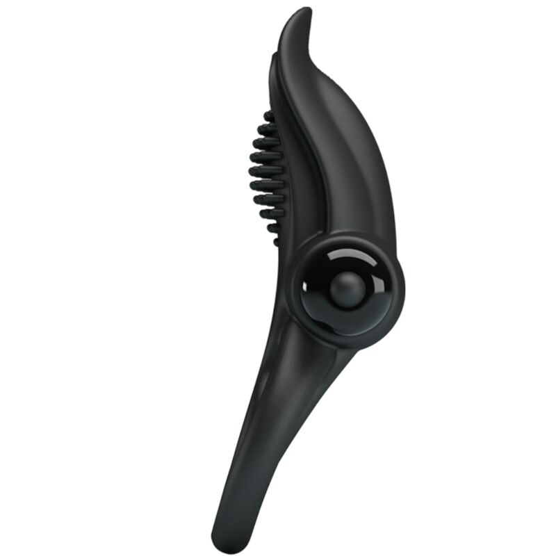 PRETTY LOVE - ANILLO VIBRADOR DOBLE + ESTIMULADOR DE CLÍTORIS 10 VIBRACIONES NEGRO