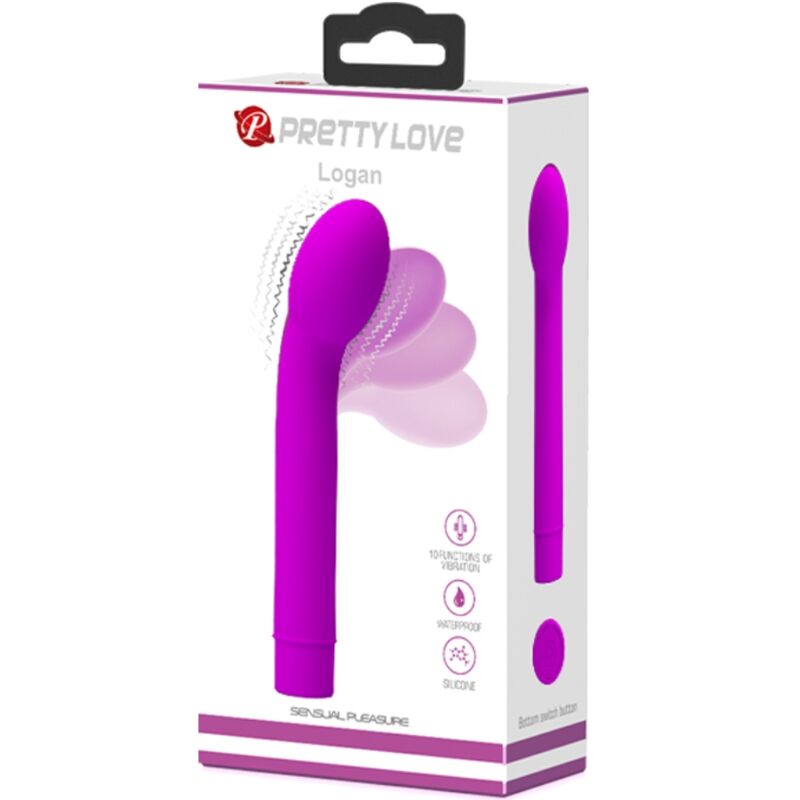 PRETTY LOVE - VIBRADOR LOGAN PARA PONTO G, 10 VIBRAÇÕES, ROXO