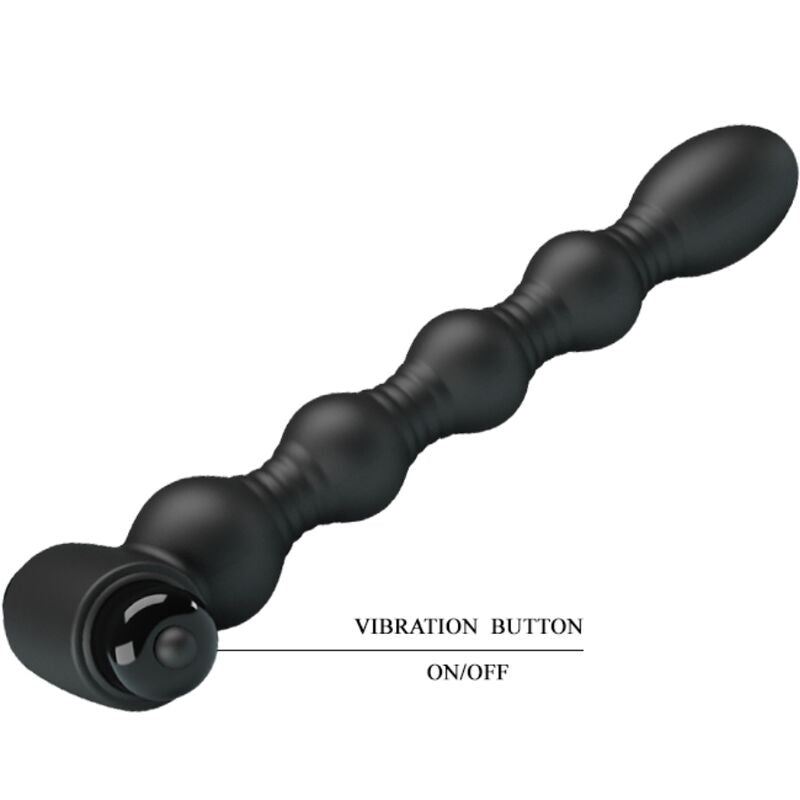 PRETTY LOVE - LYNN SILICONE ANAL PLUG 10 VIBRATIONS BLACK