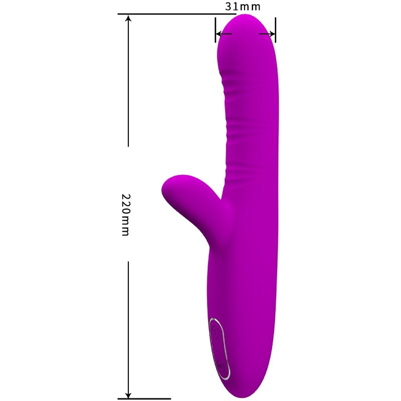PRETTY LOVE - ANGELIQUE VIBRADOR MULTIFUNCIONAL + ESTIMULADOR DE CLITÓRIS ROXO