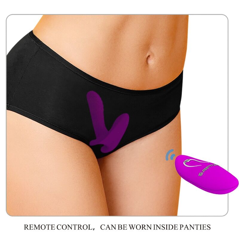 PRETTY LOVE - MASAJEADOR Y VIBRADOR 12 VIBRACIONES CONTROL REMOTO MORADO