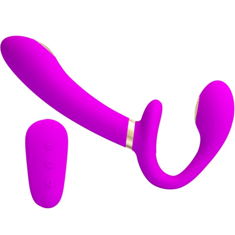 PRETTY LOVE - VIBRADOR DUPLO COM CONTROLO REMOTO THUNDERBIRD ROXO