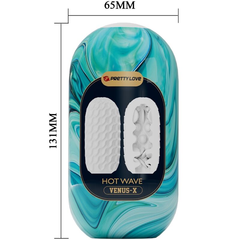 PRETTY LOVE - MASTURBADOR MASCULINO EM SILICONE HOT WAVE BRANCO