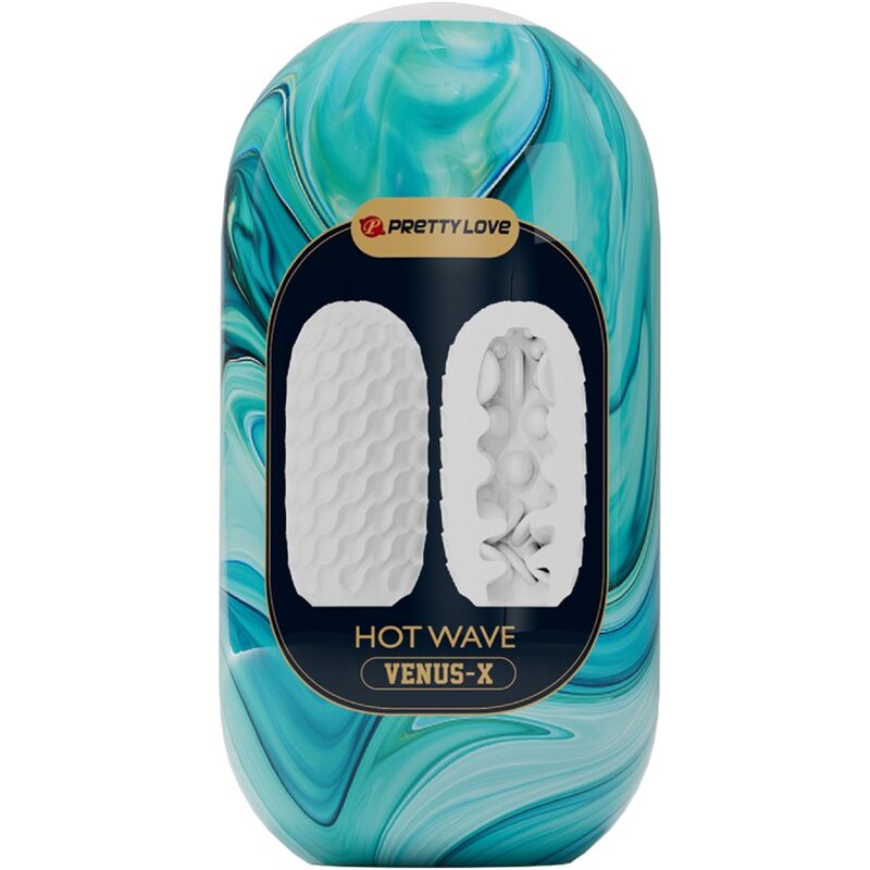 PRETTY LOVE - MASTURBADOR MASCULINO EM SILICONE HOT WAVE BRANCO