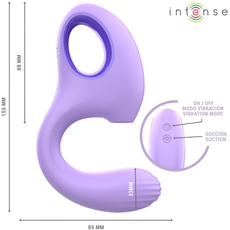 INTENSO - VIBRADOR Y ESTIMULADOR BAXTER VIOLETA