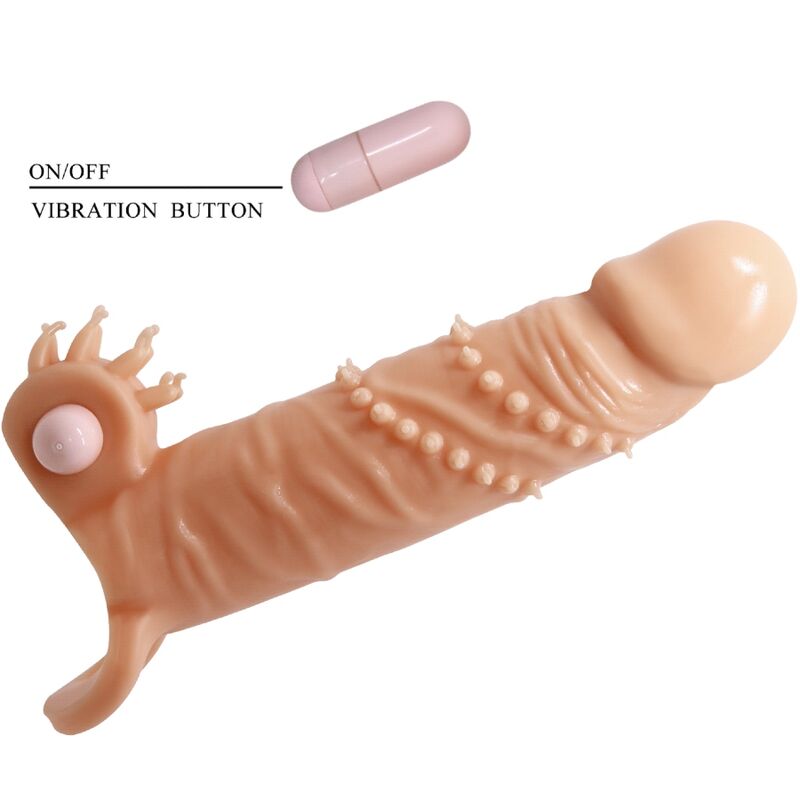PRETTY LOVE - CAPA PARA PÊNIS CONNOR + ESTIMULADOR DE CLITÓRIS FLESH
