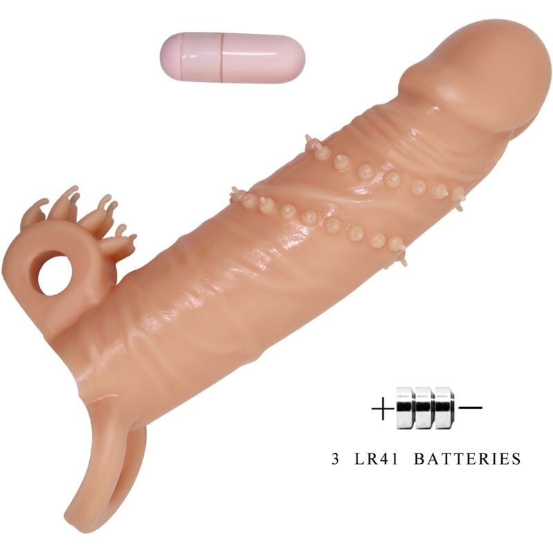 PRETTY LOVE - CAPA PARA PÊNIS CONNOR + ESTIMULADOR DE CLITÓRIS FLESH