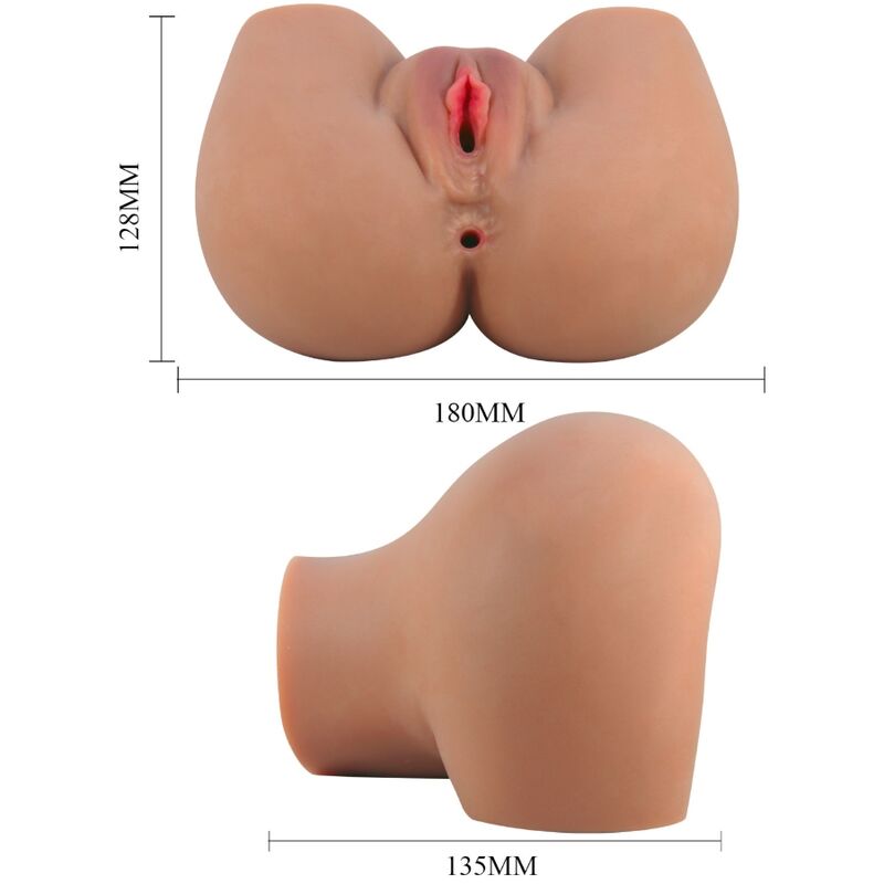 CRAZY BULL - MILA VIBRADOR BUNDAL COM VAGINA E ÂNUS REALISTAS E CONTROLO REMOTO