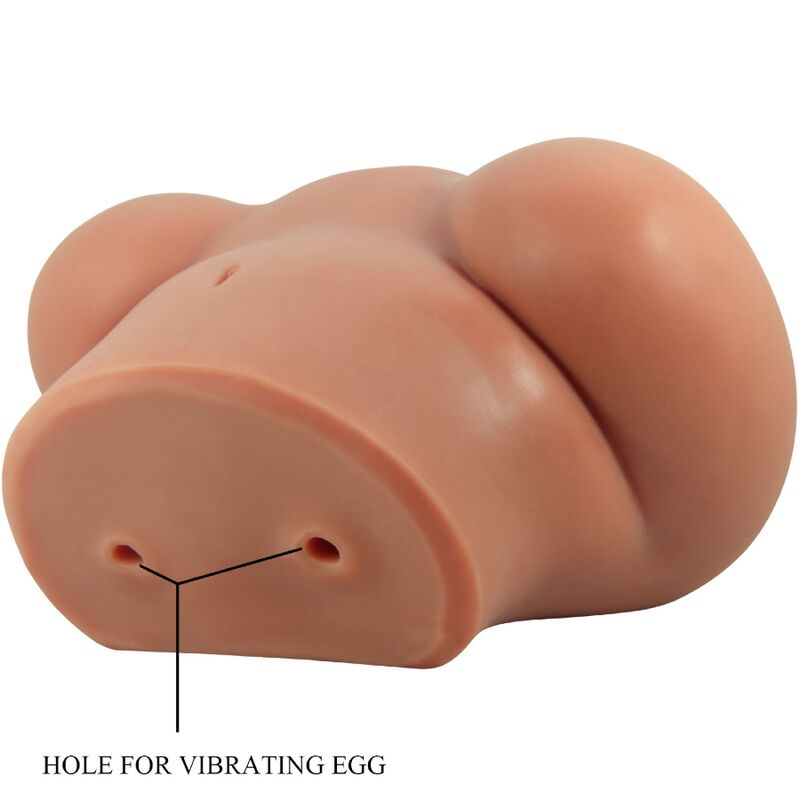 CRAZY BULL - LUNA VIBRADOR BUNDAL COM VAGINA E ÂNUS REALISTAS E CONTROLO REMOTO