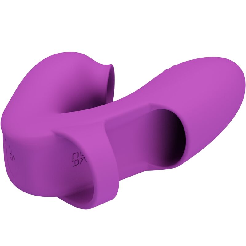 PRETTY LOVE - VIBRADOR DE DEDOS ATHENA COM ESTIMULADOR DE CLITÓRIS ROXO