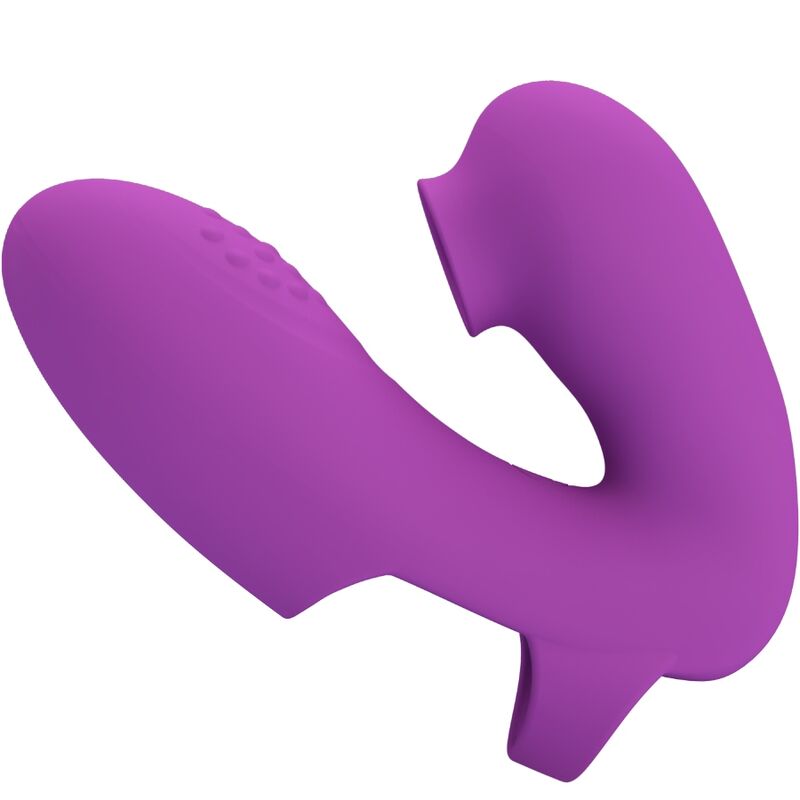 PRETTY LOVE - VIBRADOR DE DEDOS ATHENA COM ESTIMULADOR DE CLITÓRIS ROXO