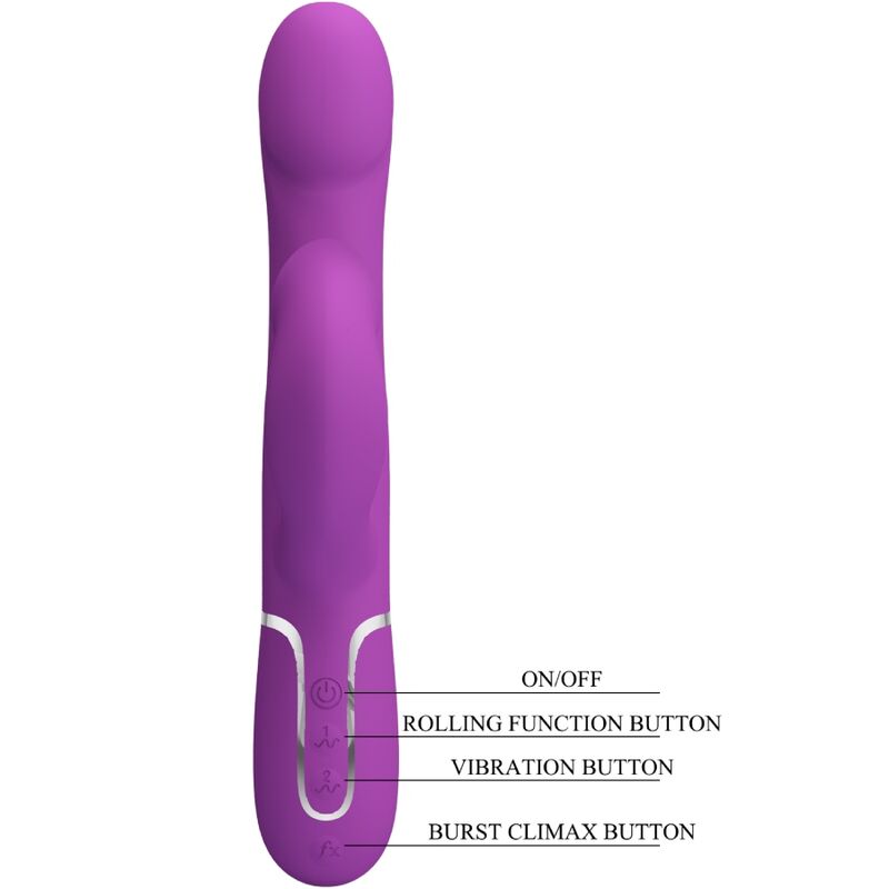 PRETTY LOVE - 4 IN 1 MULTIFUNCTION VIBRATOR & STIMULATOR PURPLE