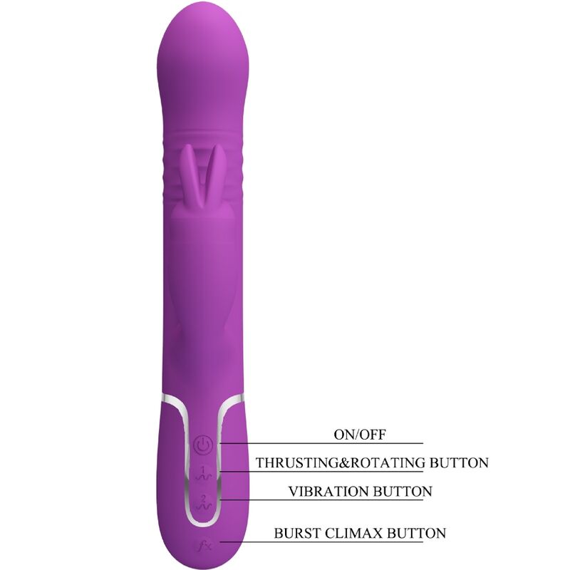 PRETTY LOVE - COALE 4 IN 1 MULTIFUNCTION RABBIT VIBRATOR  PURPLE