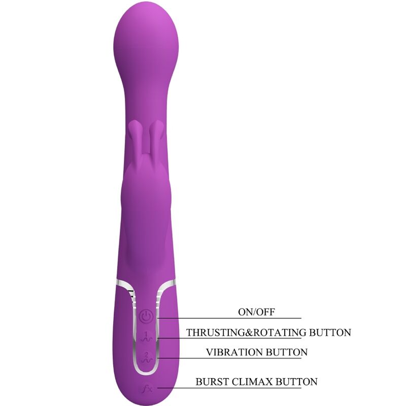 PRETTY LOVE - DEJON 3 EM 1 VIBRADOR MULTIFUNCIONAL COELHO ROXO