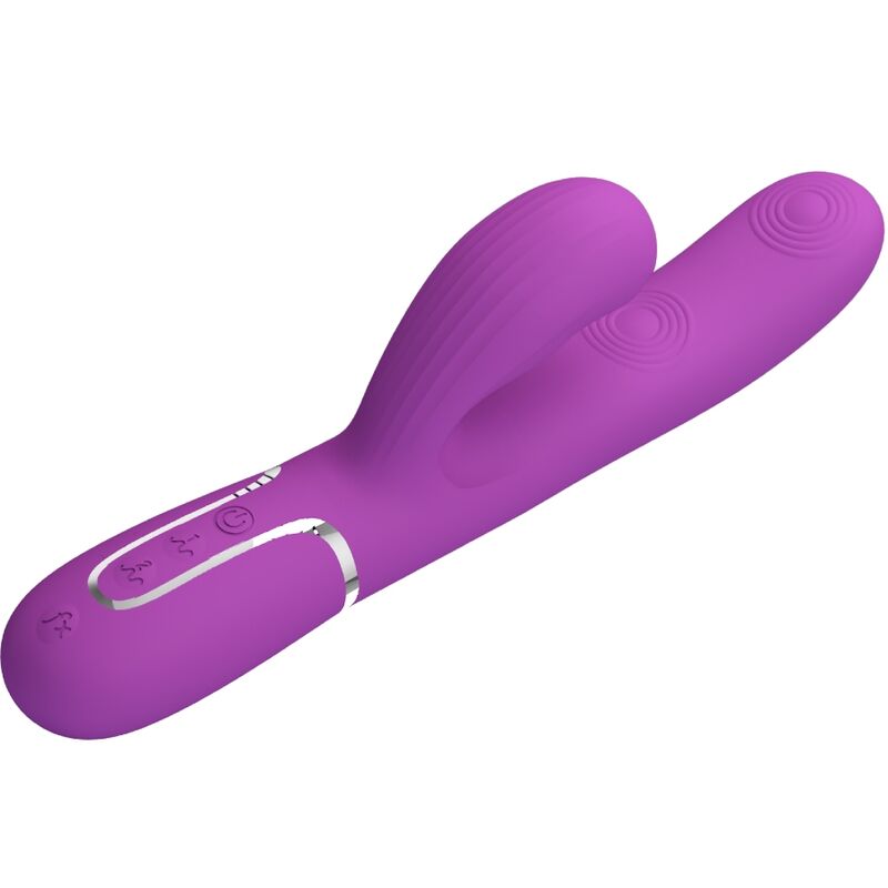 PRETTY LOVE - PERLITA 3 EM 1 VIBRADOR MULTIFUNCIONAL COELHO ROXO