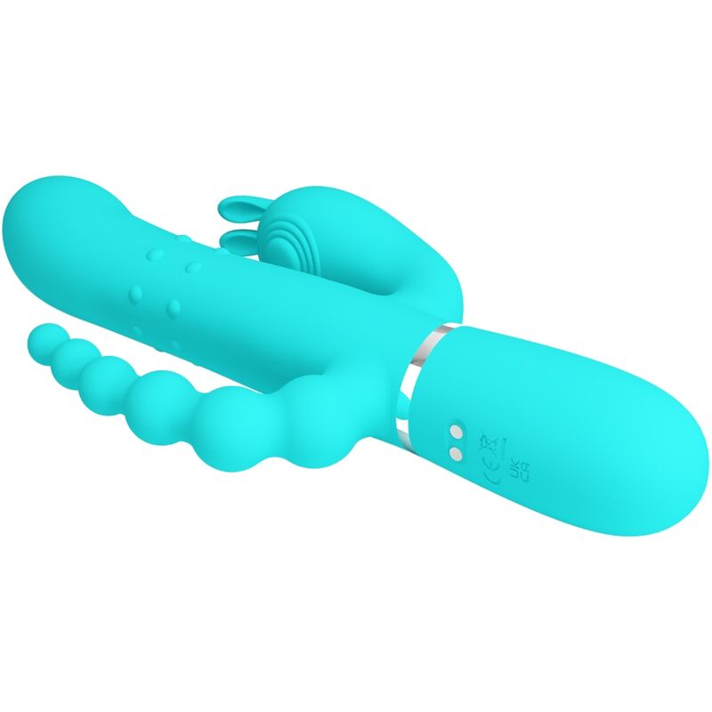 PRETTY LOVE - CAMMY 4 EM 1 VIBRADOR TRIPLO COELHO AZUL