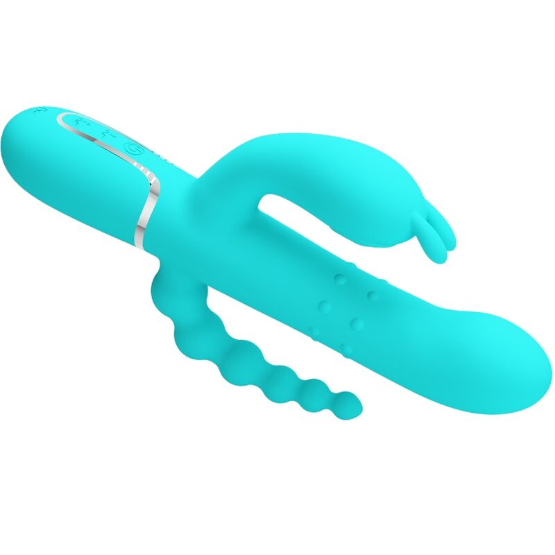 PRETTY LOVE - CAMMY 4 EM 1 VIBRADOR TRIPLO COELHO AZUL