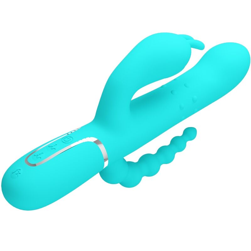 PRETTY LOVE - CAMMY 4 EM 1 VIBRADOR TRIPLO COELHO AZUL