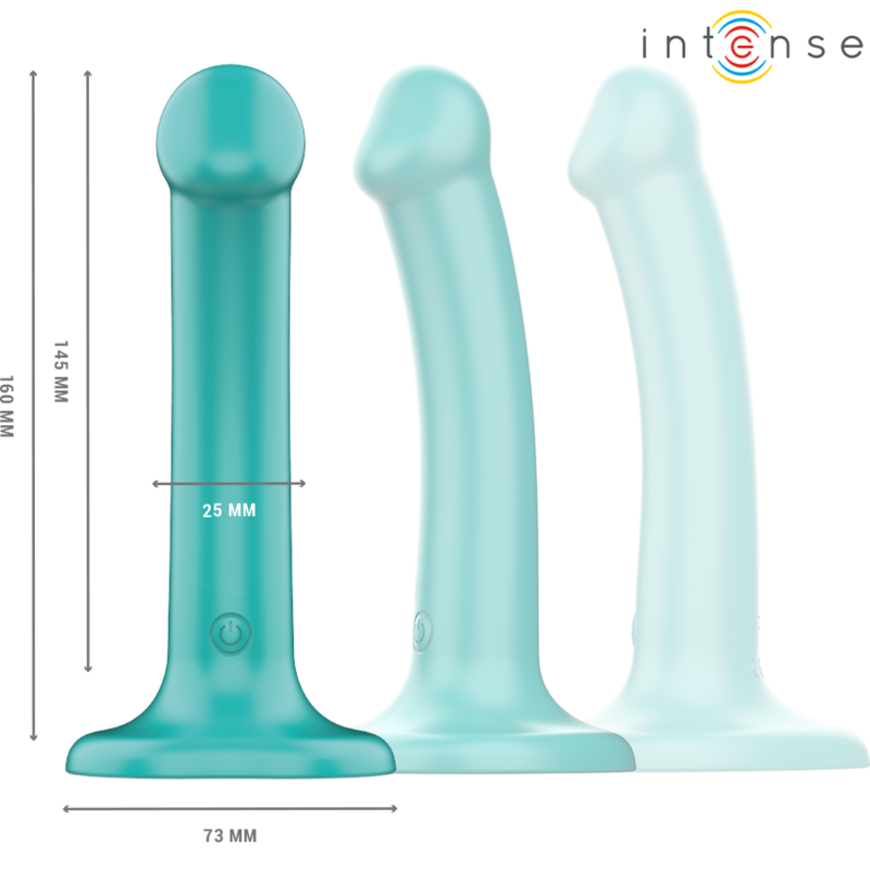 Katie Vibrador Intenso com Ventosa, 10 Vibrações, Azul, Comando