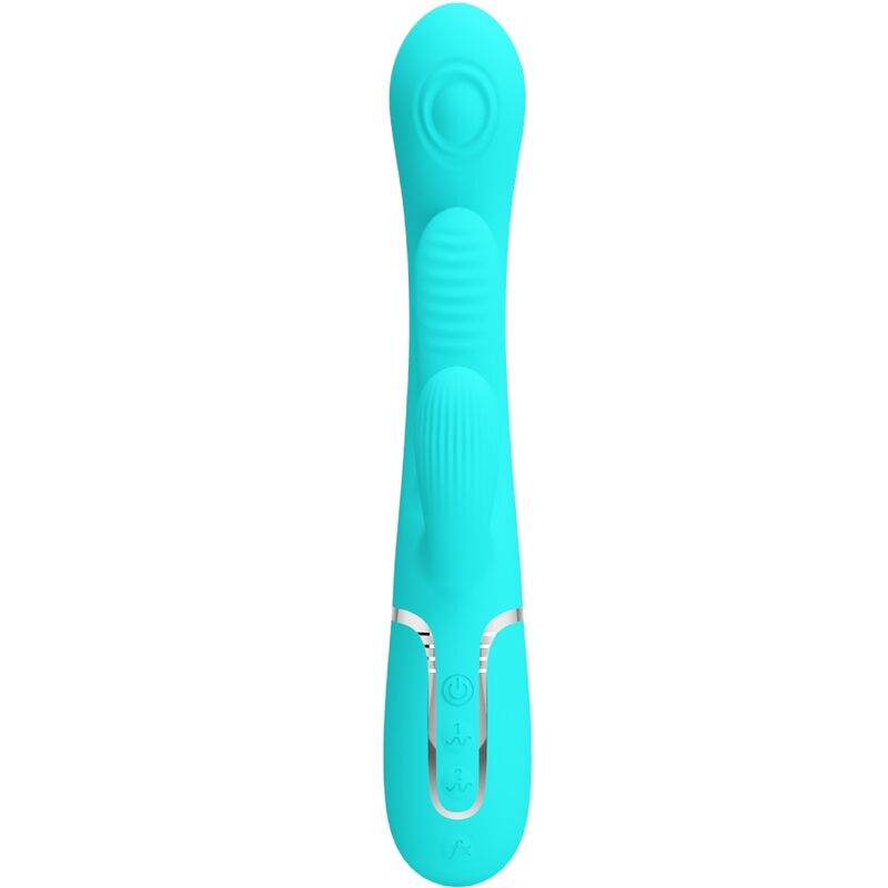 PRETTY LOVE - SHANIA TRIPLE RABBIT VIBRADOR MULTIFUNCIONAL 3 EM 1 AZUL