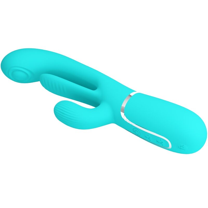 PRETTY LOVE - SHANIA TRIPLE RABBIT VIBRADOR MULTIFUNCIONAL 3 EM 1 AZUL