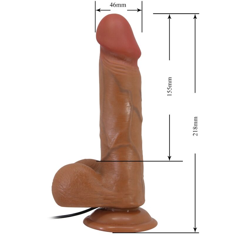 BAILE - BAHAMUT VIBRADOR REALISTA 21,8 CM COM CONTROLO REMOTO EM FORMA DE CARNE
