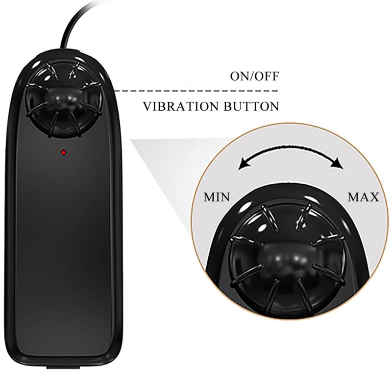 BAILE - BAHAMUT VIBRADOR REALISTA 21,8 CM COM CONTROLO REMOTO EM FORMA DE CARNE